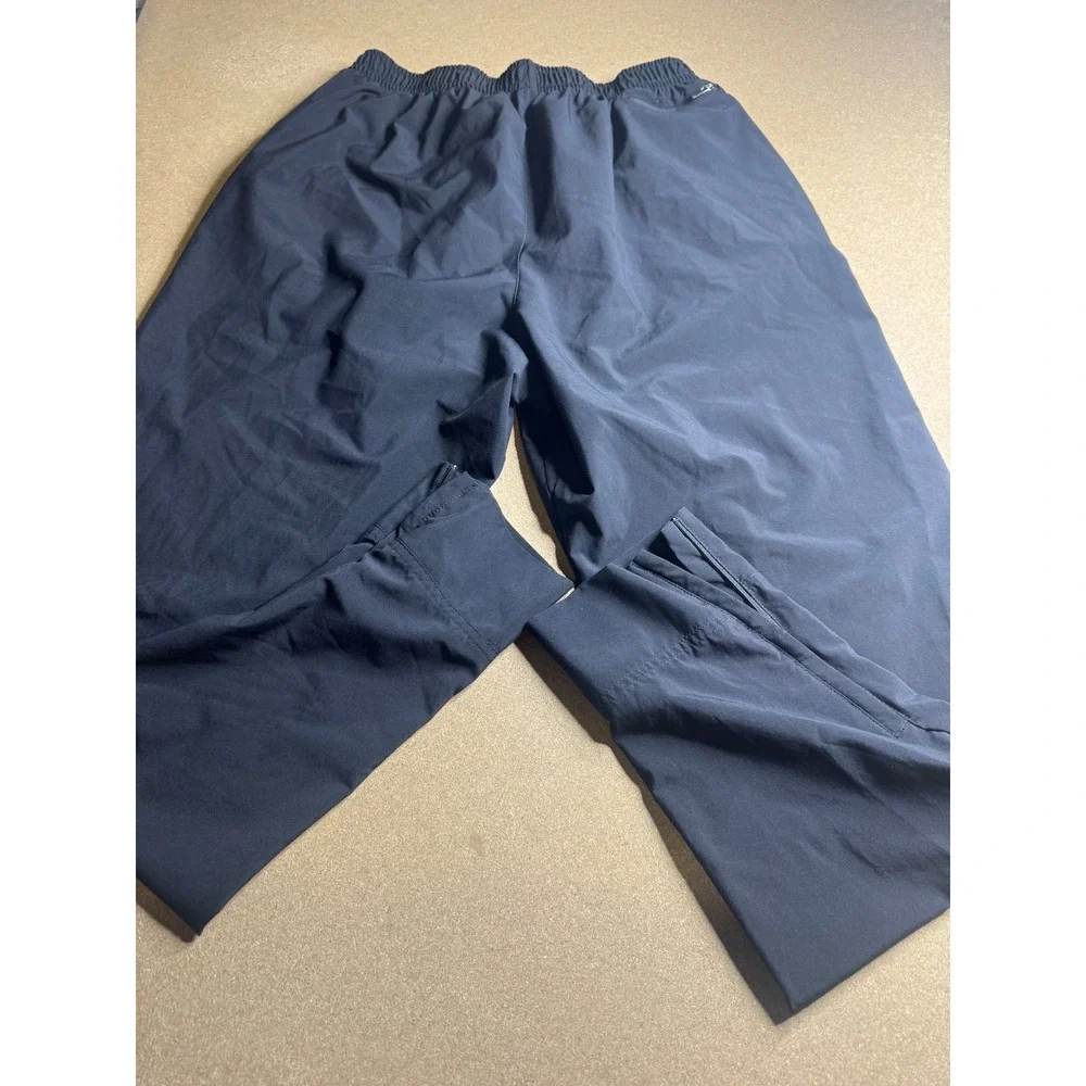 Nike Dri-FIT Mens XL Black Training Running Pants Zipper Pockets Ankle Zips